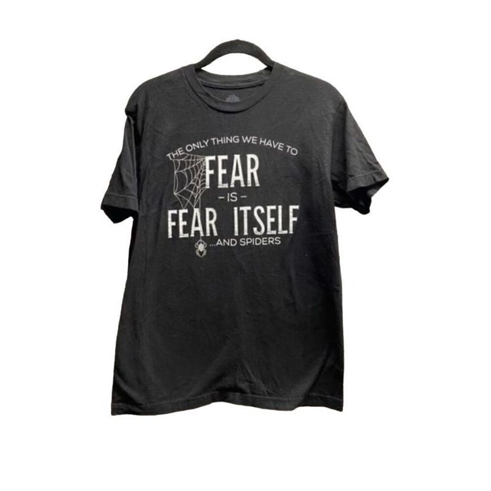 Ann Arbor women’s black spider, fear, short sleeve, T-shirt, size medium